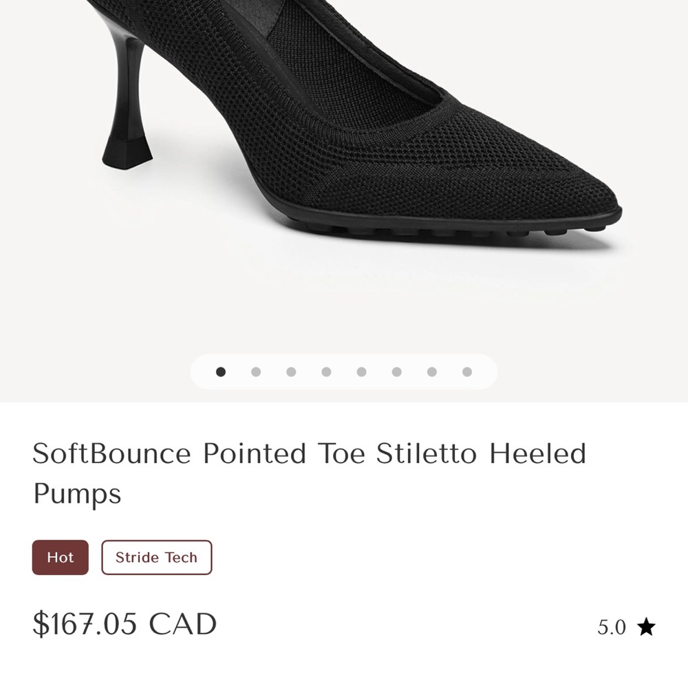SoftBounce Black Mesh Stiletto Heels